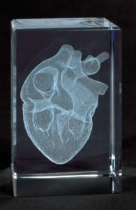 MEDart™ Bloque de Vidrio Corazón