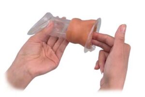 Modelo de entrenamiento para un condón para mujeres