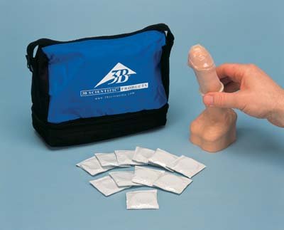 Modelo para practicar el uso de condones, piel clara